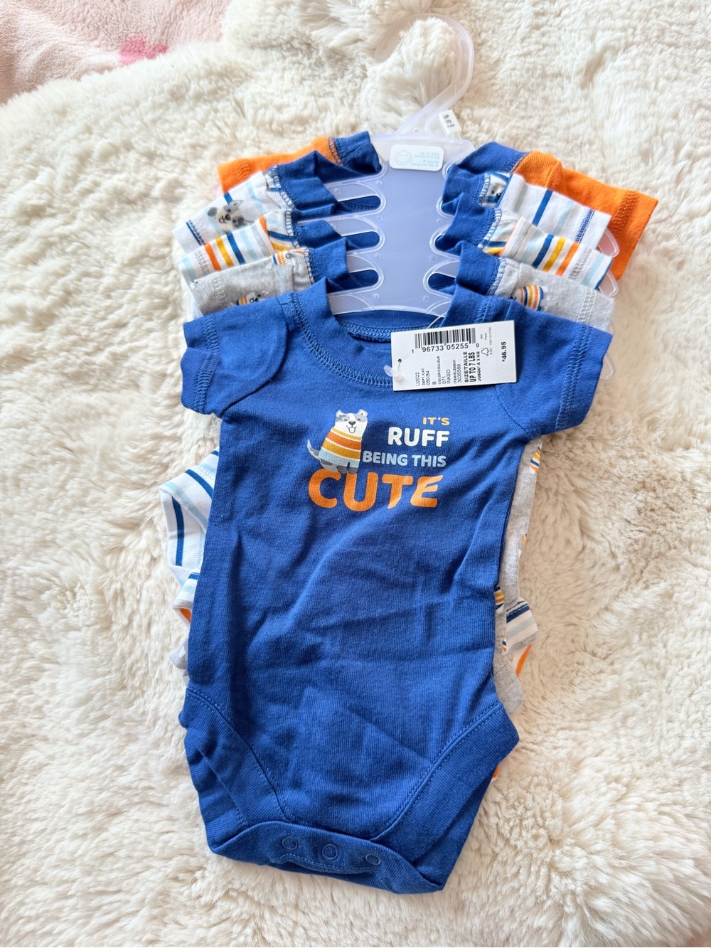 The Children's Place Blue "It's RUFF Being This Cute" Baby One-Piece Set